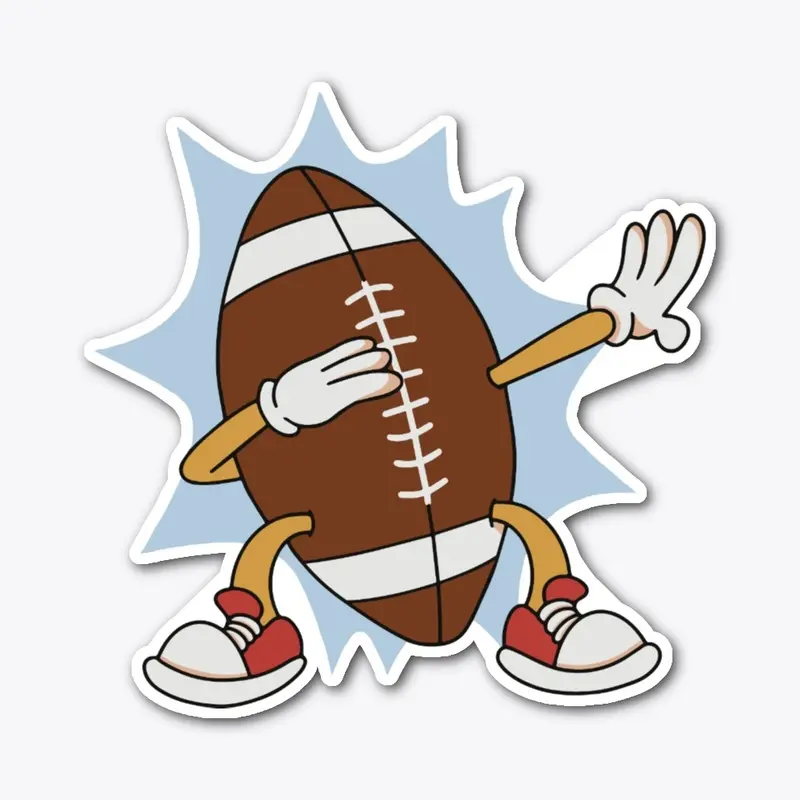 Football dabbing cartoon