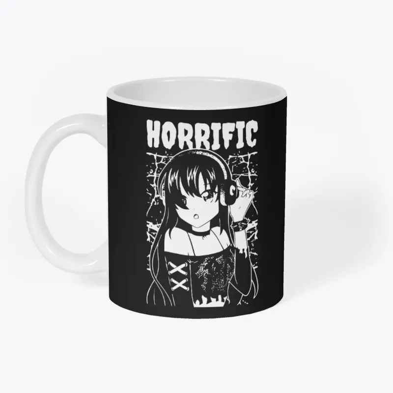 Dark anime girl horrific design