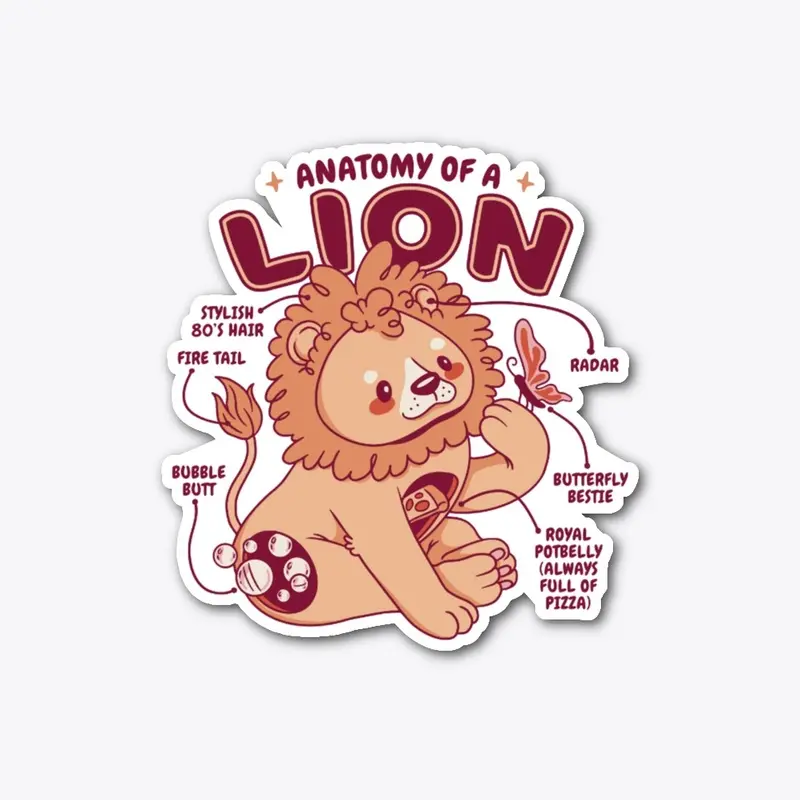 Funny anatomy of a lion