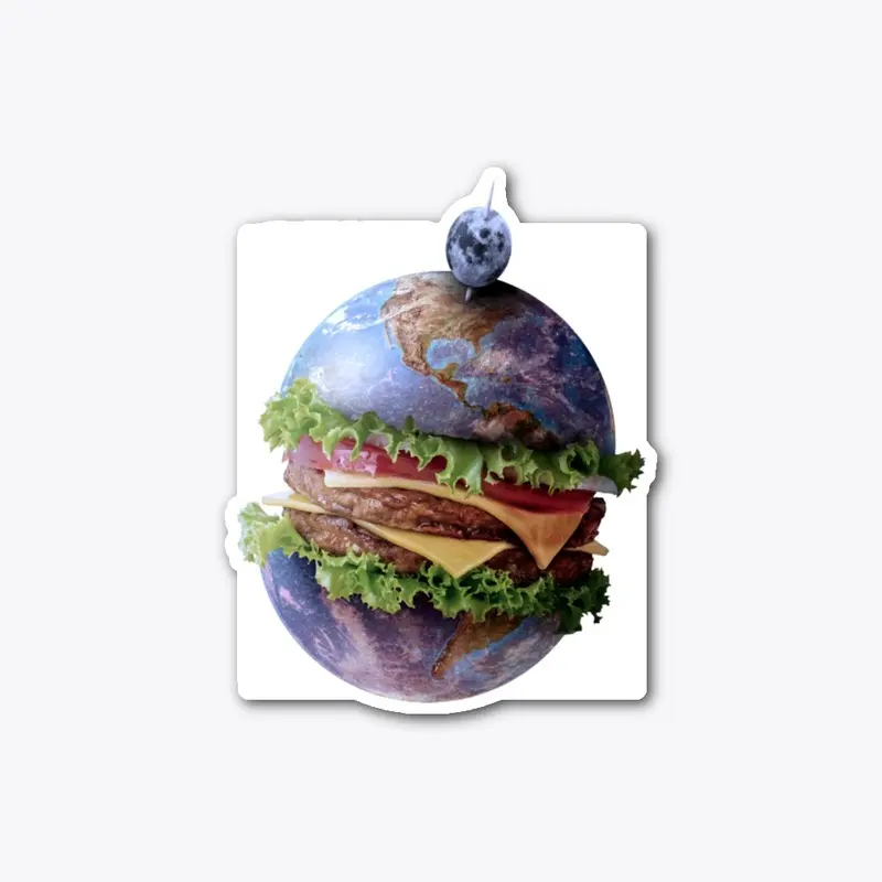 Planet earth hamburger food