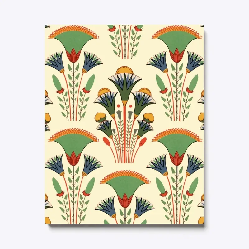 Egyptian floral seamless pattern