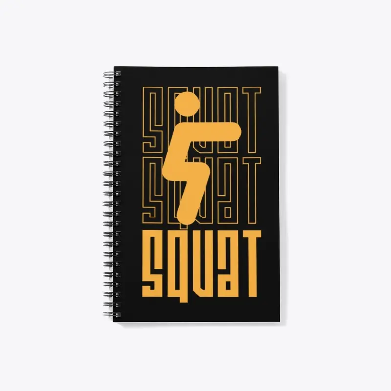 Gym squat cartoon design