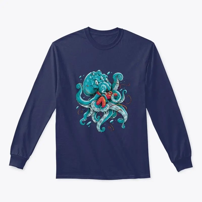 Octopus animal and diver